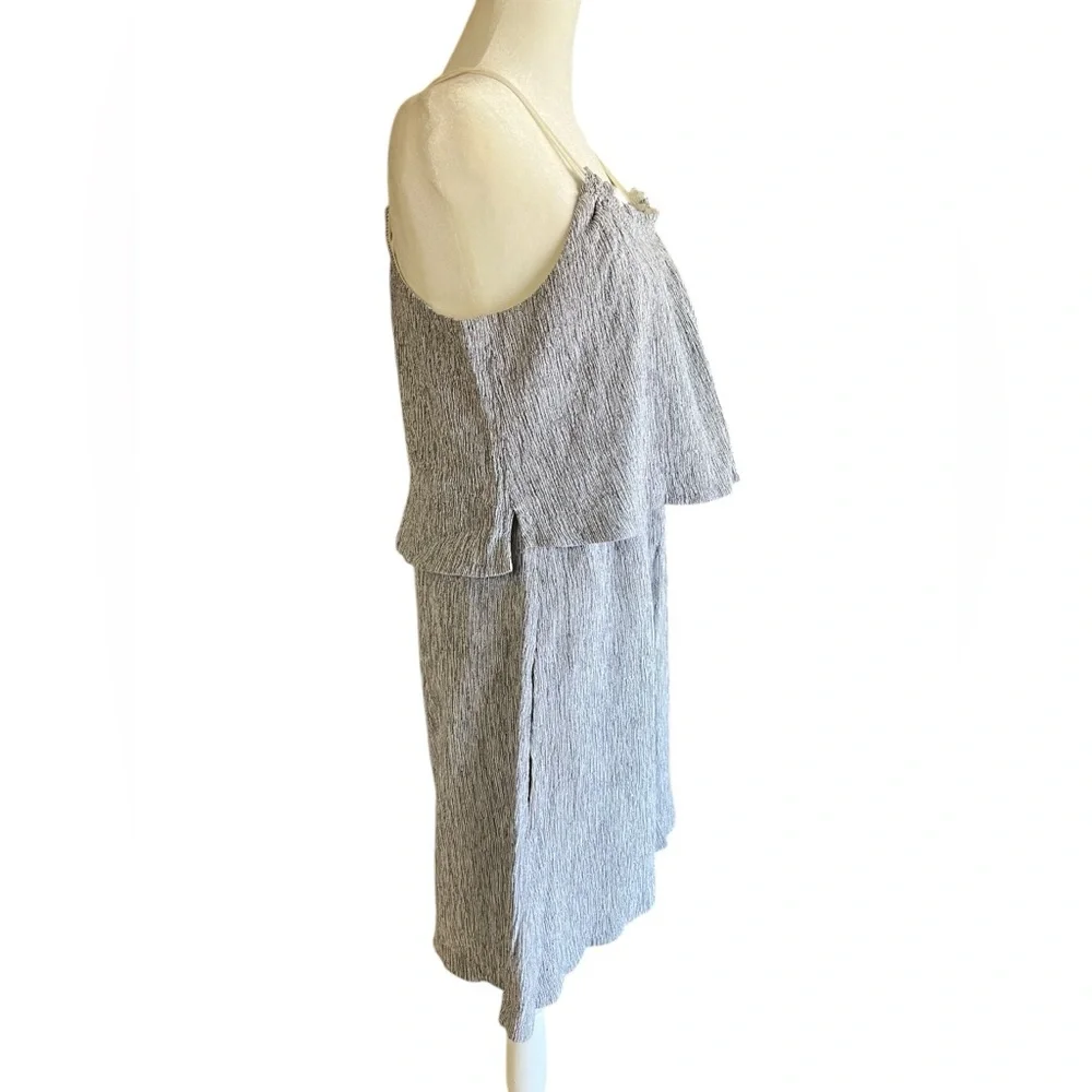 MADEWELL Linen Cotton Dream Drift Overlay Slip Dress Size 6 C5933 in Stripe